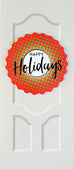 Sapori Holiday Door with Red Gradient Burst Wreath Greeting Card
