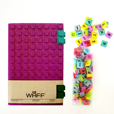 WAFF Large Glitter Notebook Combo