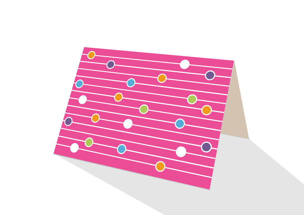 Abacas Brights Pink Notecards