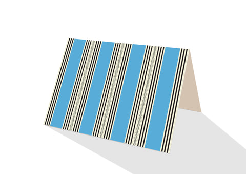 Pinstripe Brights Blue Notecards