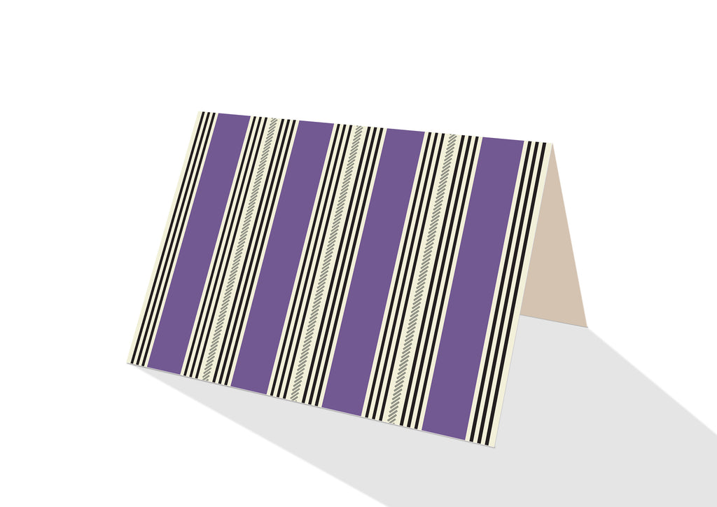 Pinstripe Brights Purple Notecards