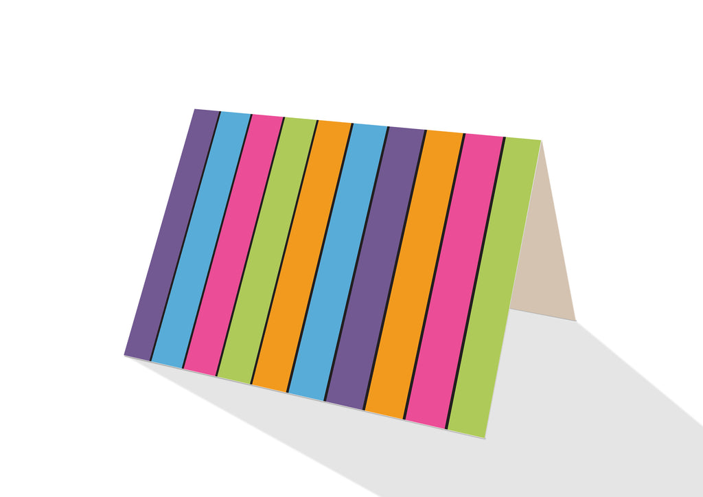 Pops! Brights Stripes Notecards