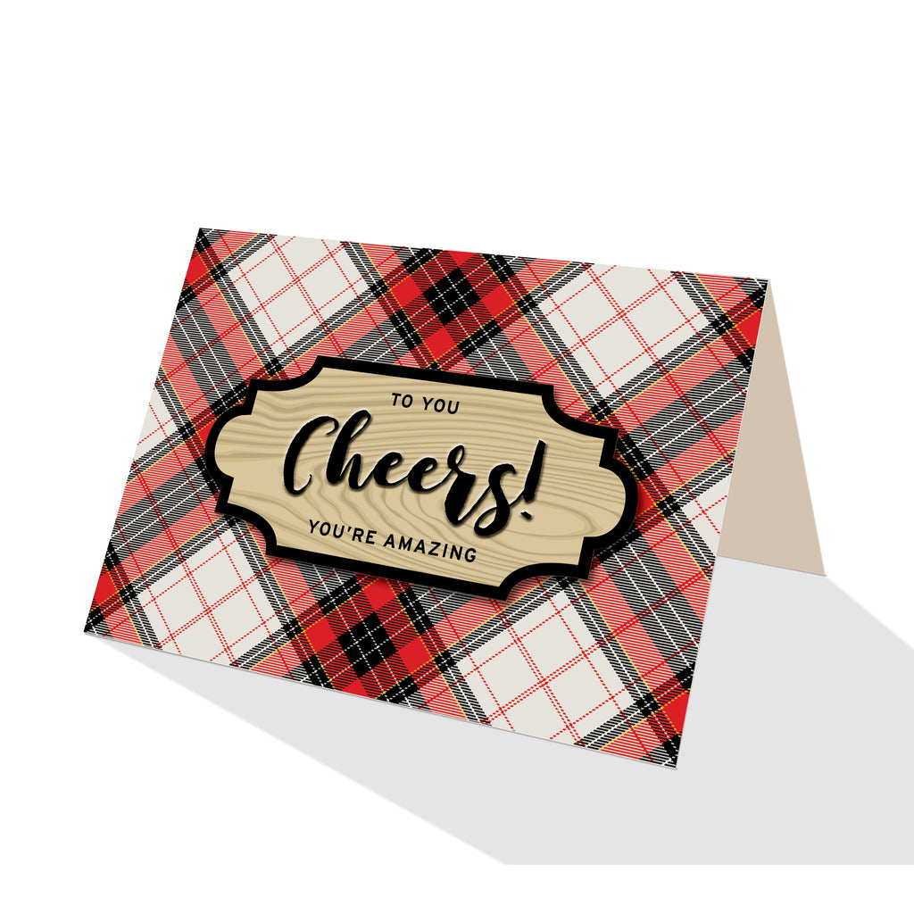 White Hamilton Plaid Greeting Cards - 5 Options