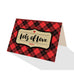 Red Tartan Check Plaid Greeting Cards - 5 Options