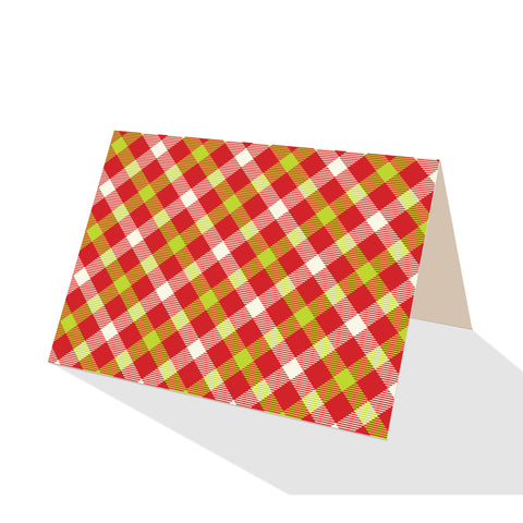Merry Gingham Plaid Notecards (Set of 8)