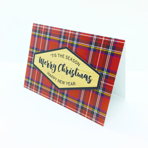 "Merry Christmas" Royal Stewart Plaid Greeting Card