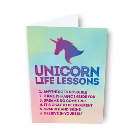 Unicorn Life Lessons Card