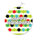 "Happy Holidays" GeoChristmas Round Holiday Greeting Cards