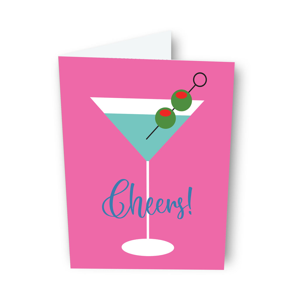 Cheers! Martini with Olives Card