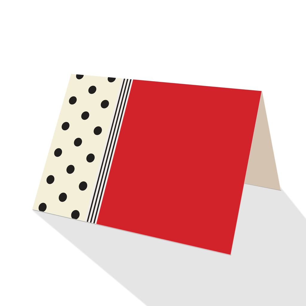 Hepburn Dots Notecards Red