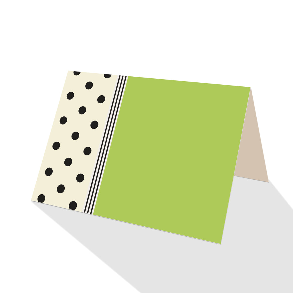 Hepburn Dots Notecards Green