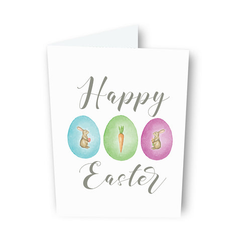 "Happy Easter" Easter Eggs Card