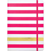 Hardcover Journal Kenzie Stripe Magenta